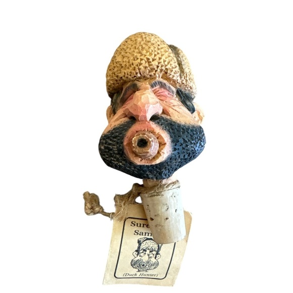 Spit N Whittle Chris Hammack Sure Shot Sammy Duck Hunter Cork Bottle Stopper - Picture 8 of 8